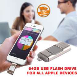 iFlashDrive HD 64GB USB Flash Drive For All Apple Devices with Lightning Connector